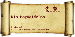 Kis Magdaléna névjegykártya