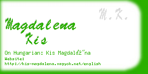 magdalena kis business card